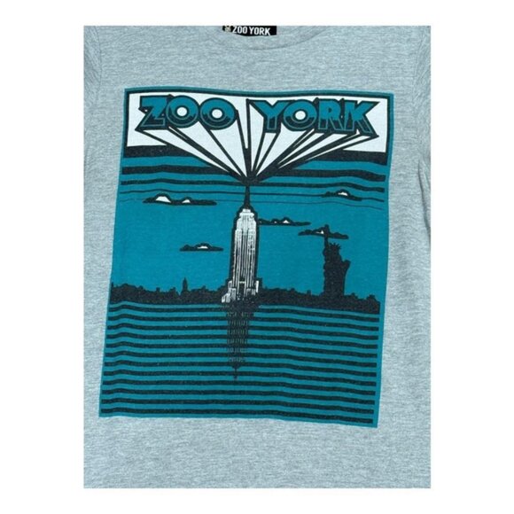 Zoo York Shirt Mens Small Gray Empire State Statue Liberty Graphic Tee NYC Skate - Picture 2 of 8